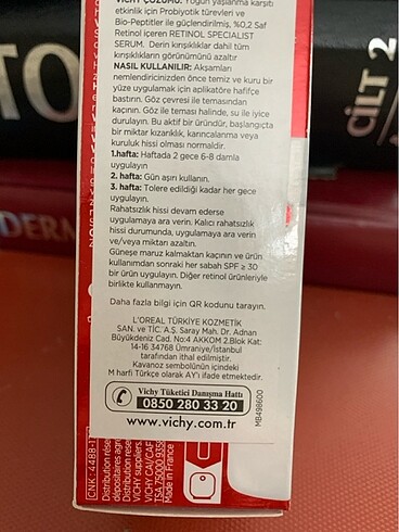 Beden VICHY DERİN KIRIŞIKLIK KARŞITI SERUM 30lm