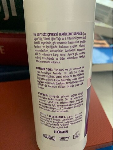 Diğer TTOGÖZ ÇEVRESİ TEMİZLEME KÖPÜĞÜ