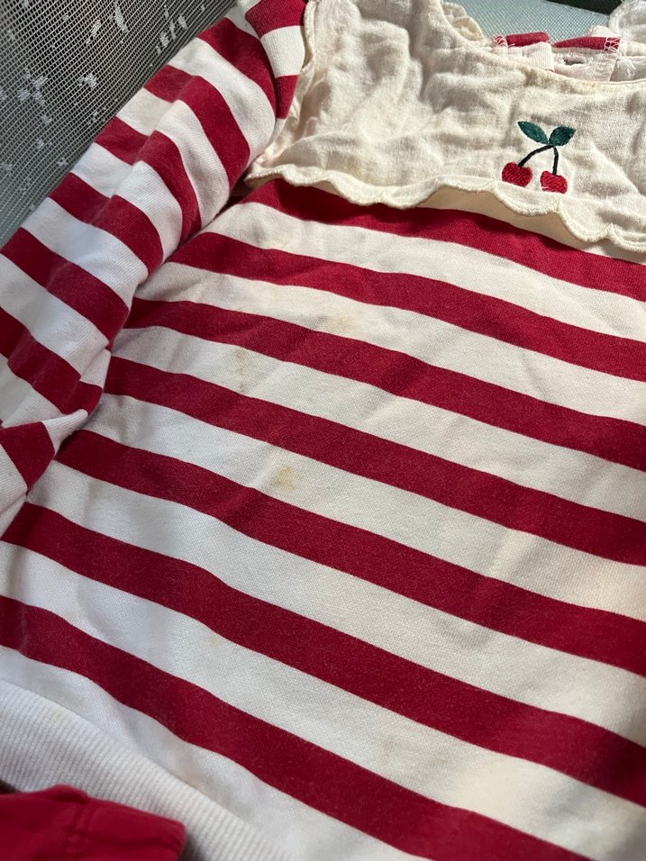 Kız Bebek Kırmızı Fırfırlı Takım - Görsel 3