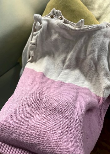 Kız Çocuk Renkli Fırfırlı Pamuklu Kazak - Görsel 3