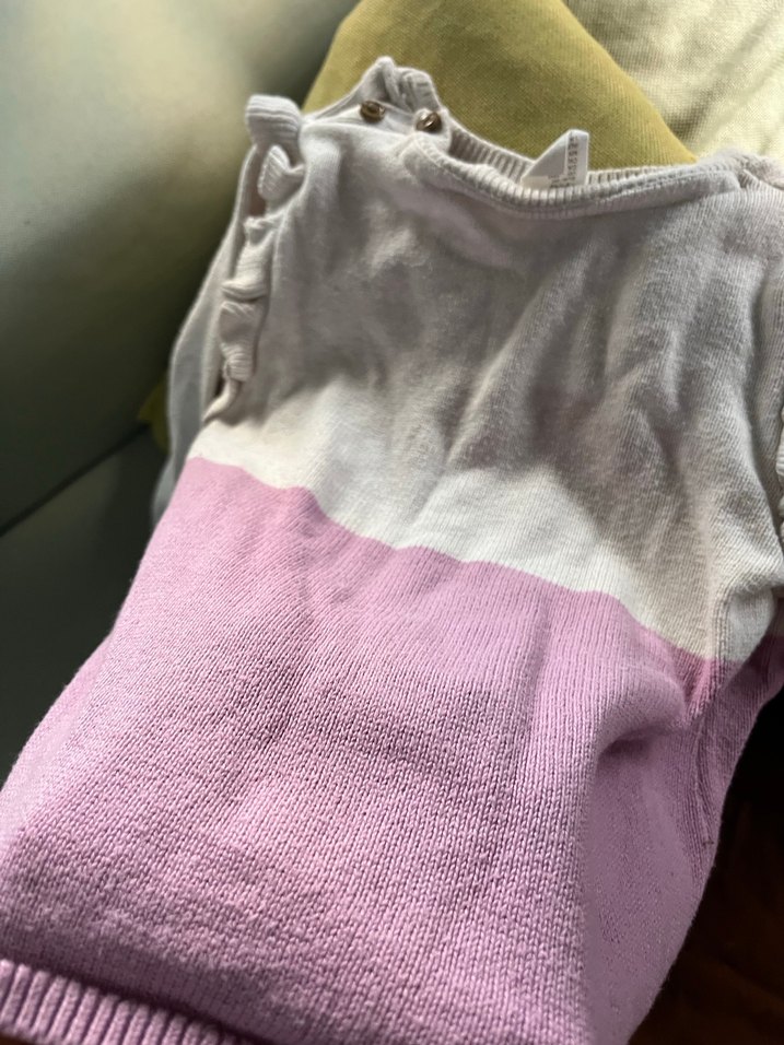 Kız Çocuk Renkli Fırfırlı Pamuklu Kazak - Görsel 3