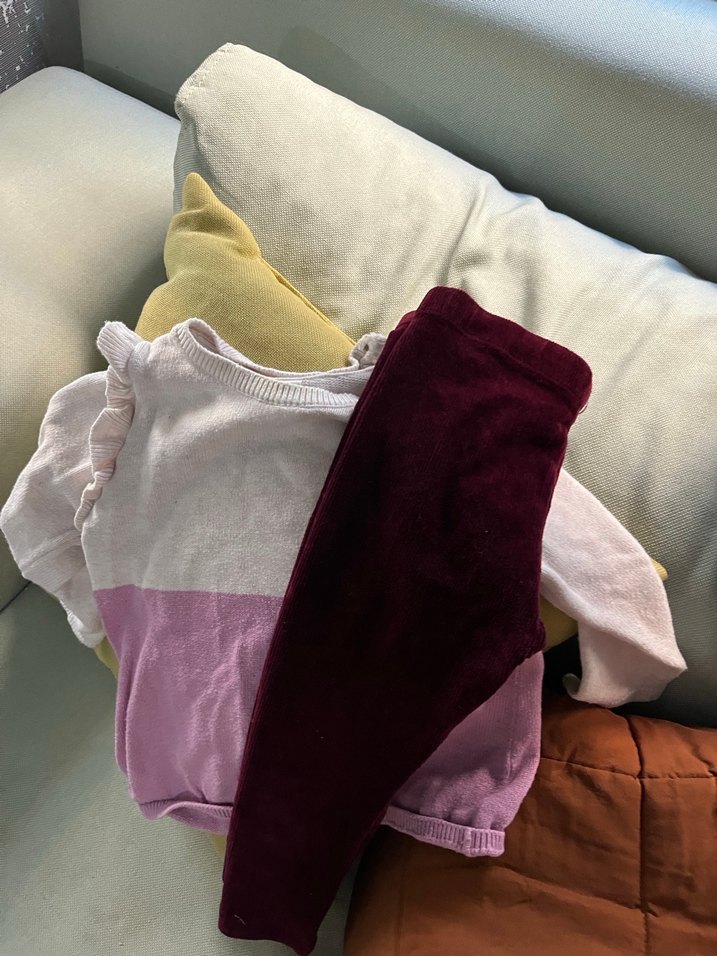 Kız Çocuk Renkli Fırfırlı Pamuklu Kazak - Görsel 5