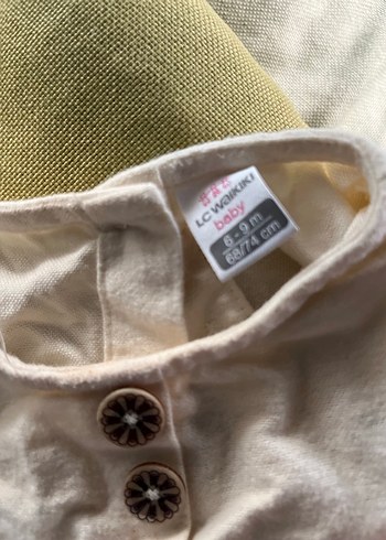 Kız Çocuk Beyaz Keten Gömlek - Görsel 5