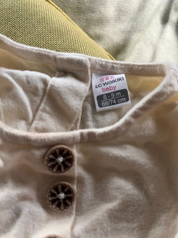 Kız Çocuk Beyaz Keten Gömlek - Görsel 2