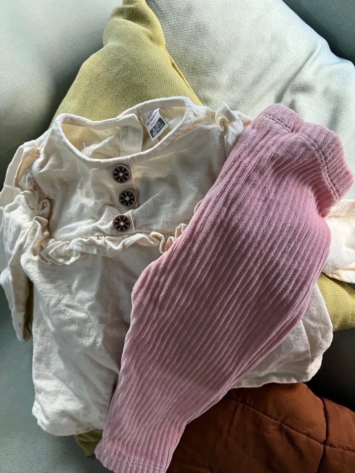 Kız Çocuk Beyaz Keten Gömlek - Görsel 4