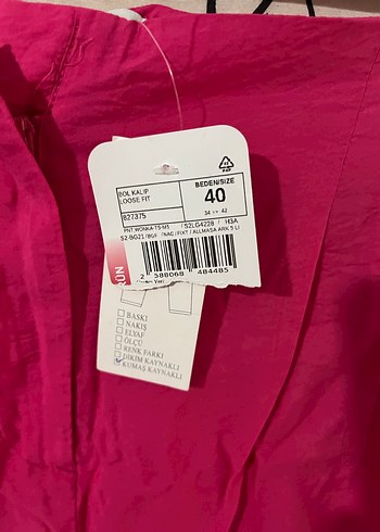 Pembe Drapeli Midi Kadın Kumaş Pantolon - Görsel 5