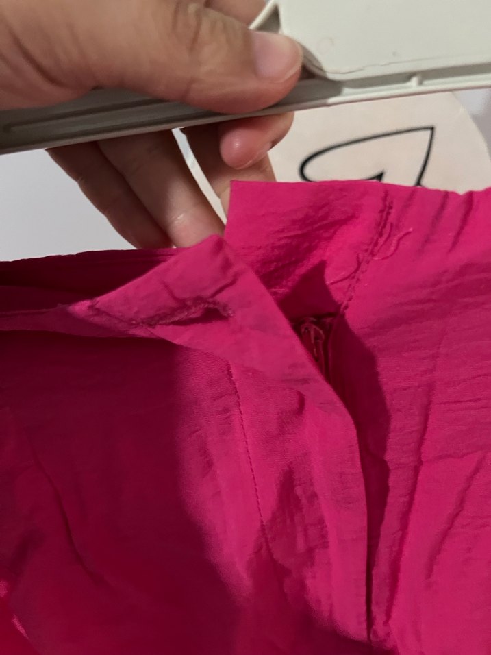 Pembe Drapeli Midi Kadın Kumaş Pantolon - Görsel 2