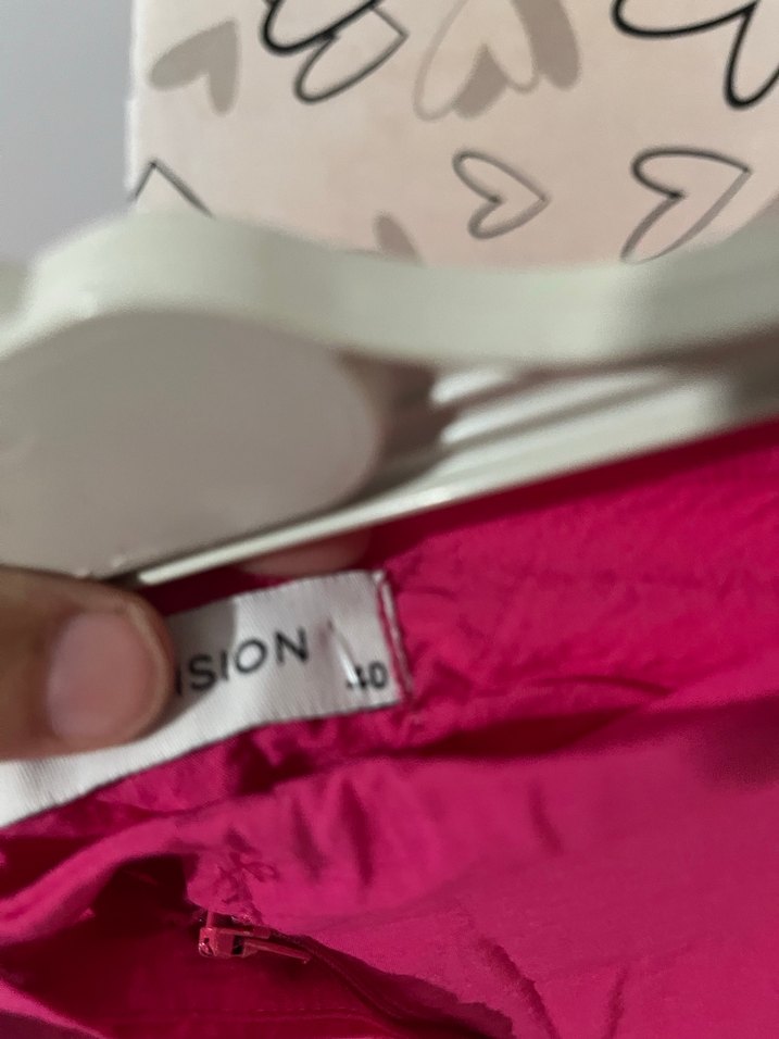 Pembe Drapeli Midi Kadın Kumaş Pantolon - Görsel 3