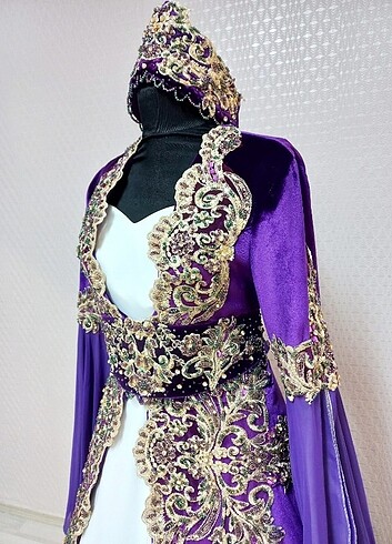 Mor Bindallı Kaftan 