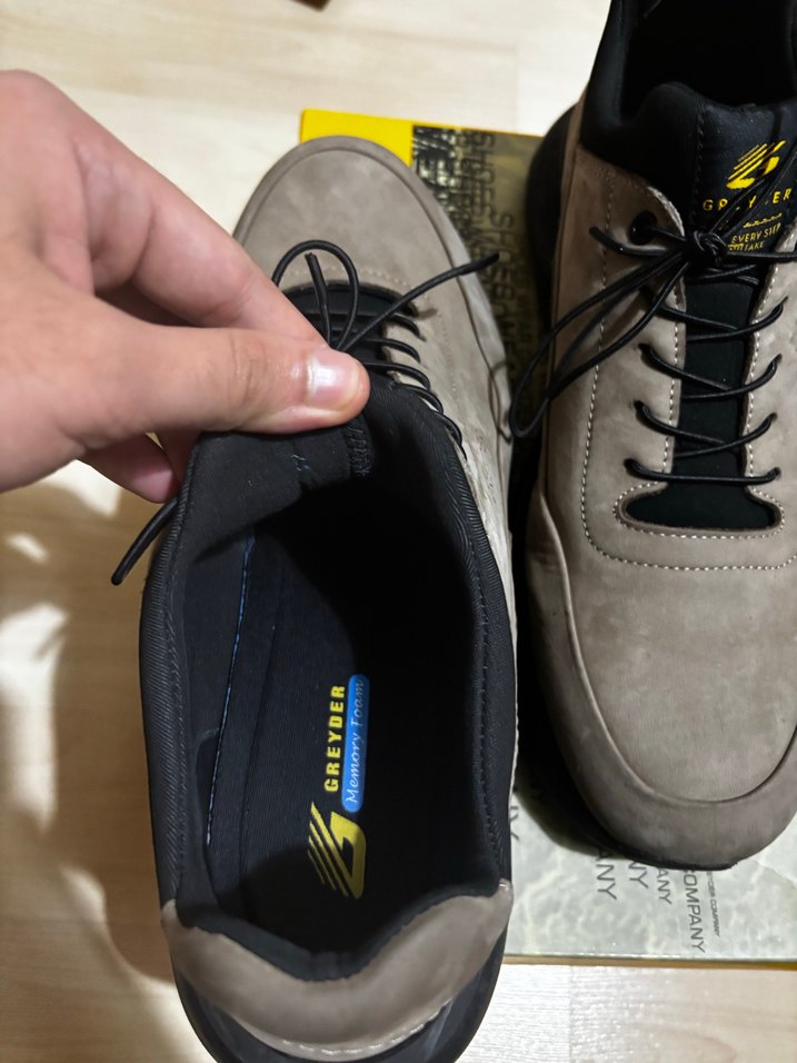 Gri Süet Bağcıklı Erkek Günlük Ayakkabı - Görsel 4