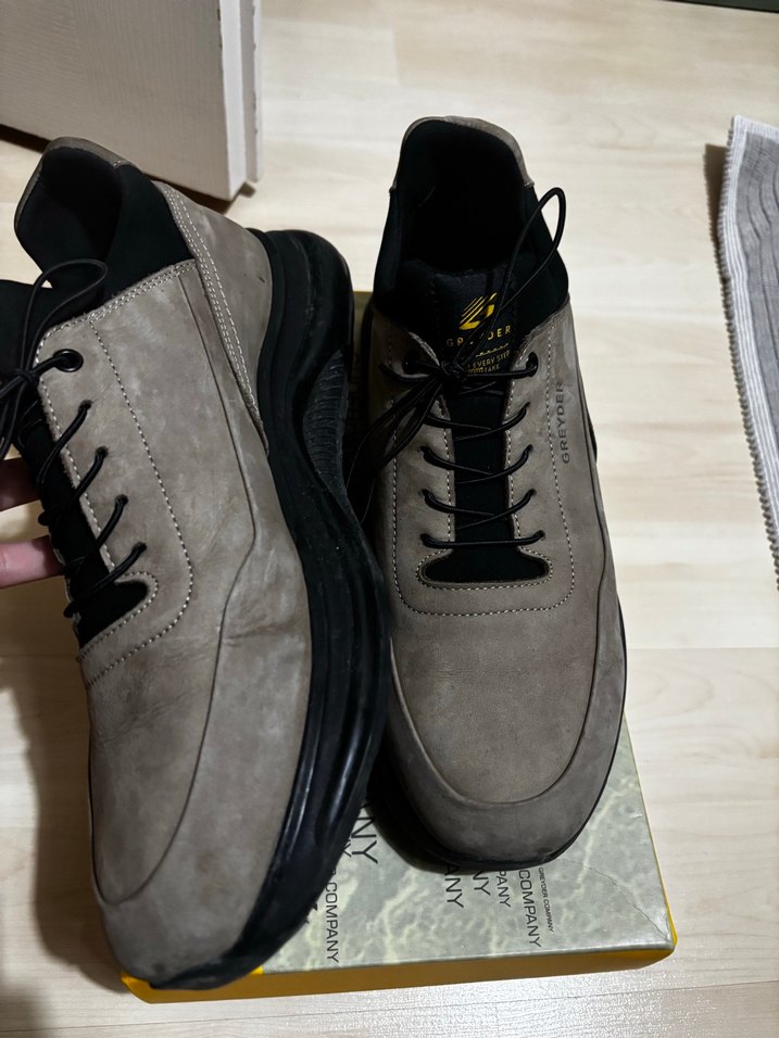 Gri Süet Bağcıklı Erkek Günlük Ayakkabı - Görsel 2