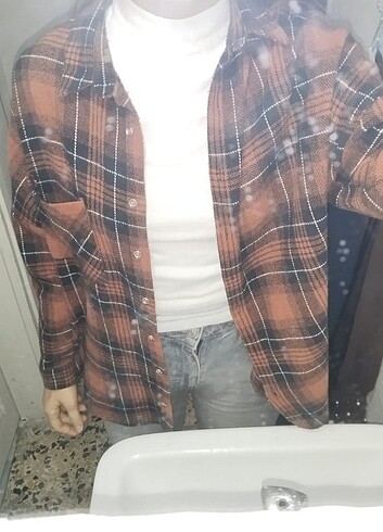xl Beden kahverengi Renk Vintage oduncu gömlek