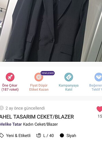 AHEL TASARİM CEKET