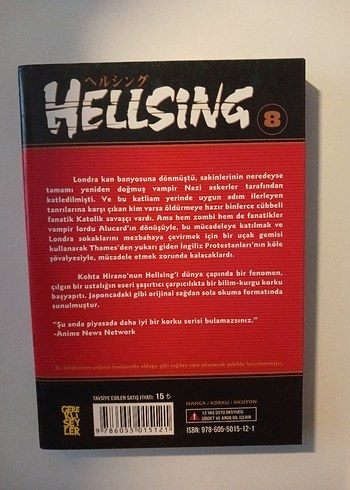  Hellsing Cilt 8 - Kohta Hirano Manga