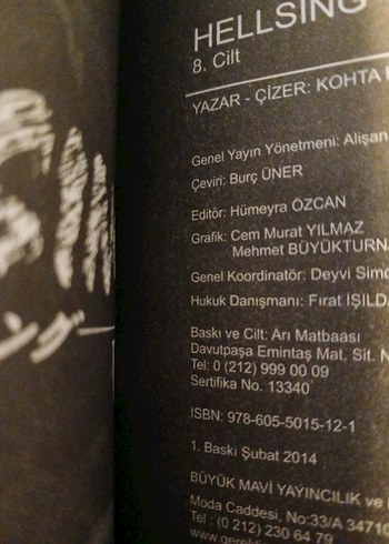 Beden Hellsing Cilt 8 - Kohta Hirano Manga