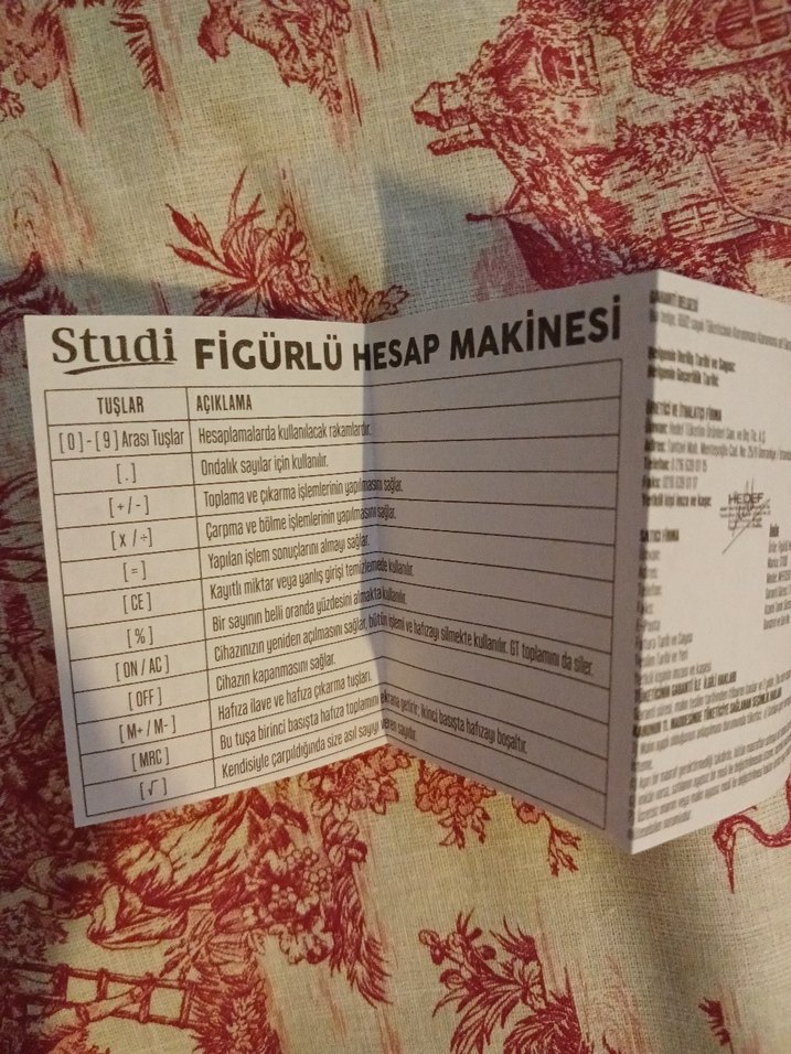 Kedili Pembe Hesap Makinesi Studi Pati - Görsel 3