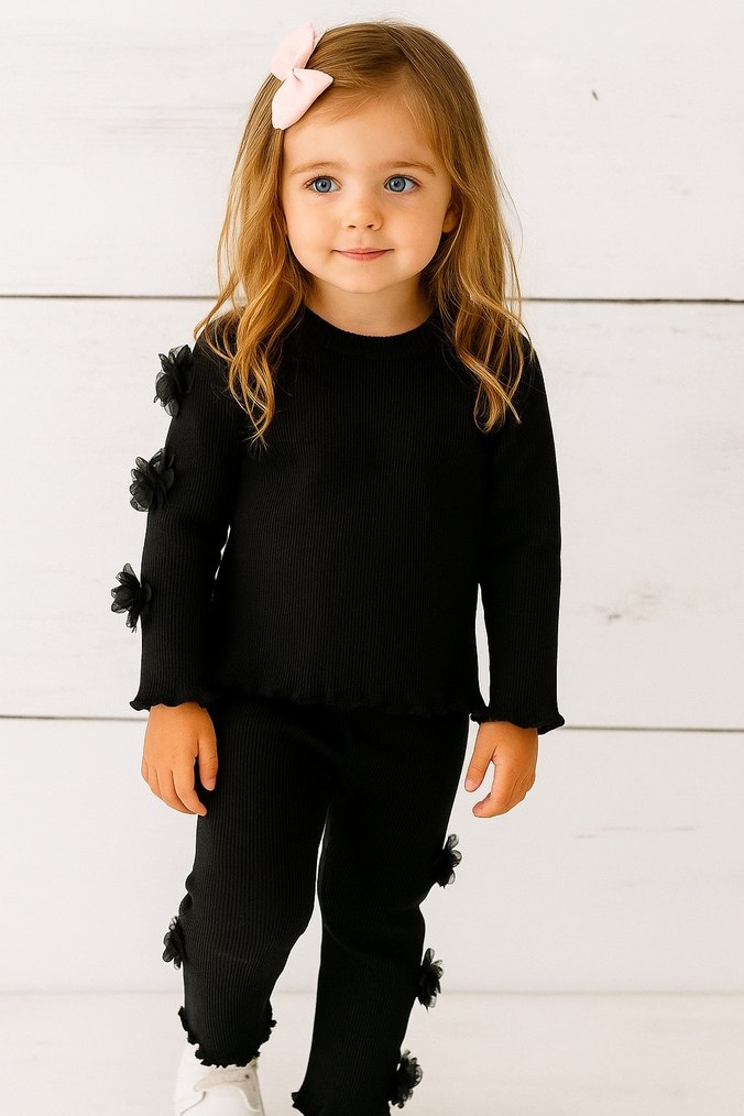 GÜL DETAYLI FİTİLLİ TAKIM - Görsel 2