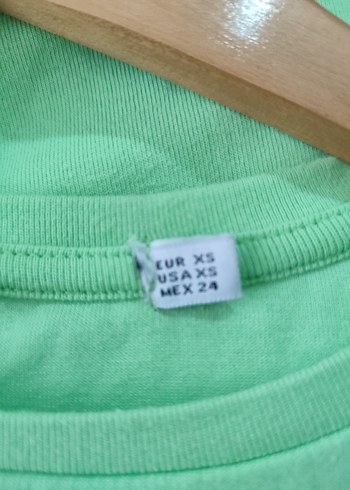xs Beden yeşil Renk Yeşil Pamuklu Kadın Basic Tişört