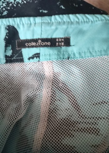 Turkuaz Desenli Erkek Midi deniz Şortu - Görsel 4