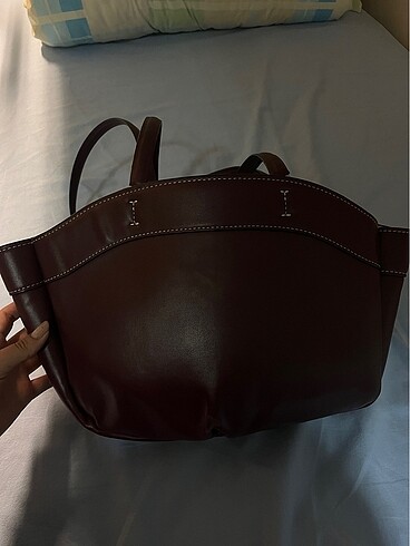 Beden Zara bordo tote çanta