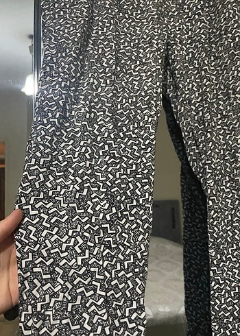 xl Beden Gri Yılan Desenli Kadın Kumaş Pantolon