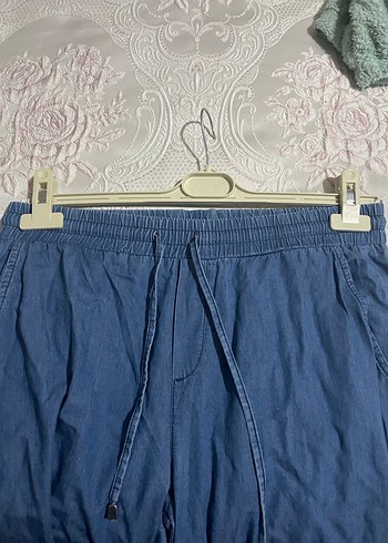 xl Beden Kadın Mavi Bol Kesim Midi Kot Pantolon