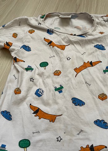 Turuncu Çocuk Atlet ve Baskılı Tişört - Görsel 4