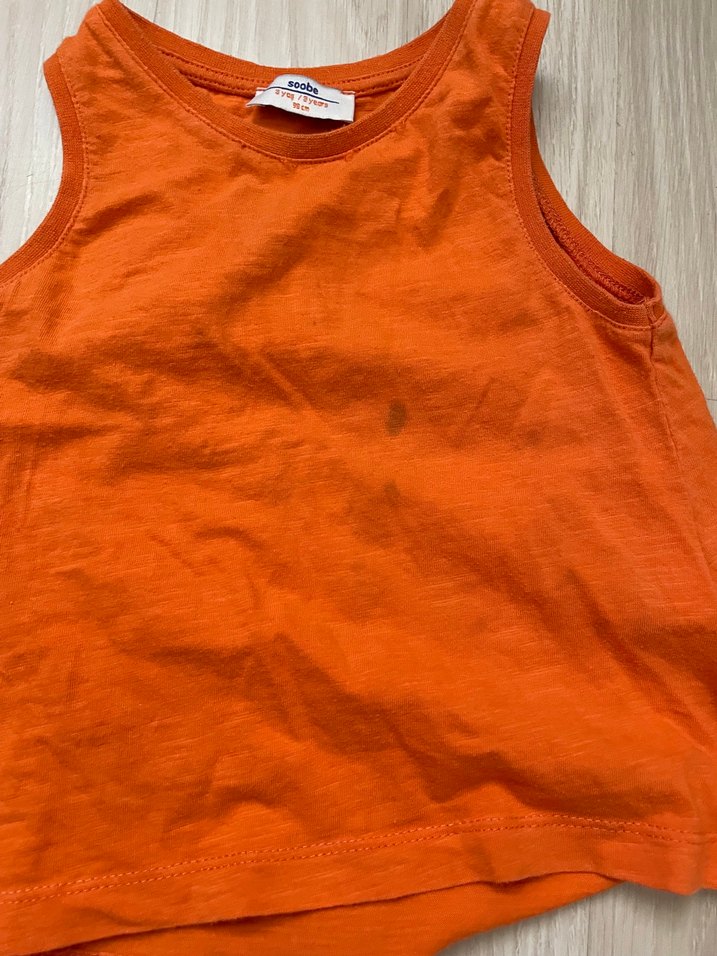 Turuncu Çocuk Atlet ve Baskılı Tişört - Görsel 5