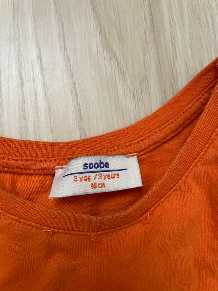 Turuncu Çocuk Atlet ve Baskılı Tişört - Görsel 3