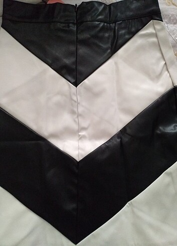 Boohoo suni deri mini etek  - Görsel 4