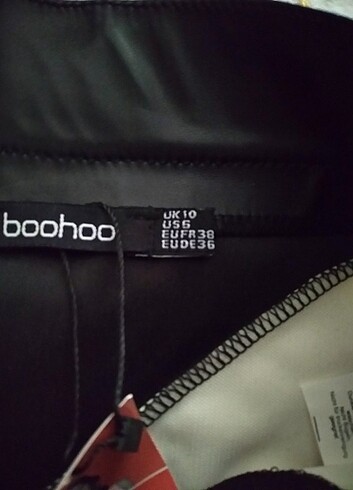 Boohoo suni deri mini etek  - Görsel 7