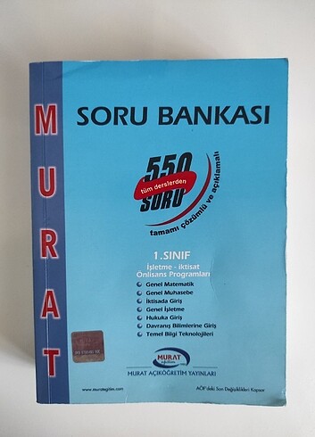 Murat AÖF soru bankası 