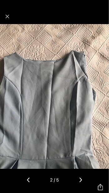 bebe mavi midi elbise - Görsel 2