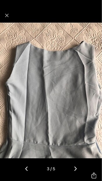 bebe mavi midi elbise - Görsel 3