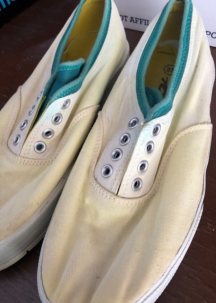 sarı yeşil espadril - Görsel 4