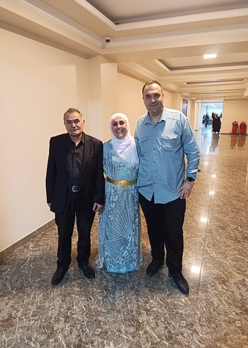 Uzun Kollu Gri Yılan Desenli Bohem Kadın Elbise - Görsel 3