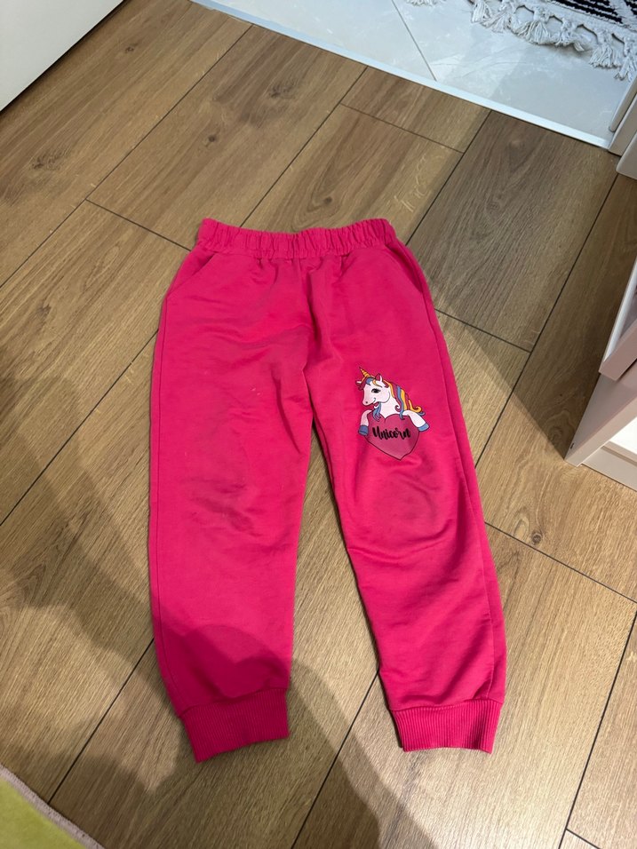 Kız Çocuk Pembe Unicorn Baskılı Eşofman - Görsel 2