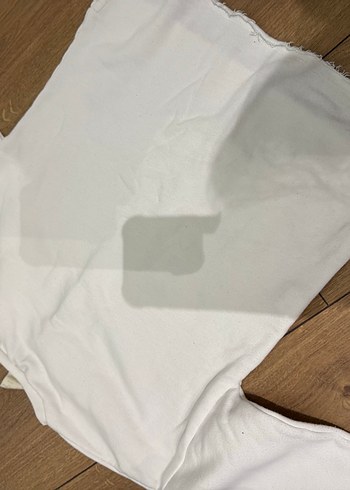 Beyaz Baskılı Kız Tişörtü, Uzun Kollu, Salaş - Görsel 3