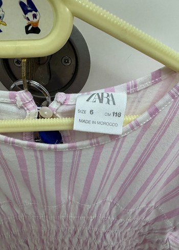 Zara Pembe Kısa Kollu Kız Elbisesi