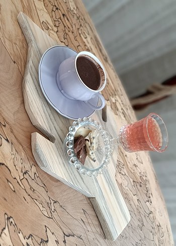  Beden Renk Yaprak Desenli Ahşap sunumluk
