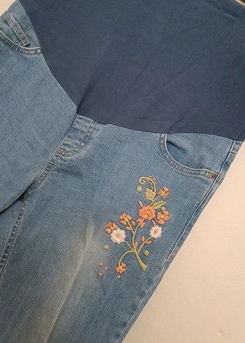 LC Waikiki Lc Waikiki Nakışlı Hamile Kot Pantolon