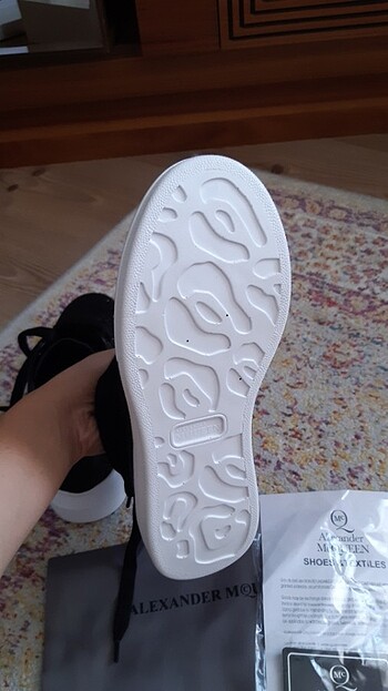 39 Beden siyah Renk Alexander Mcqueen Simli Siyah Sneaker