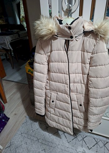 bej fermuarlı yarım kapşonlu jaban - Görsel 3