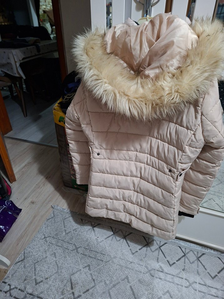 bej fermuarlı yarım kapşonlu jaban - Görsel 2