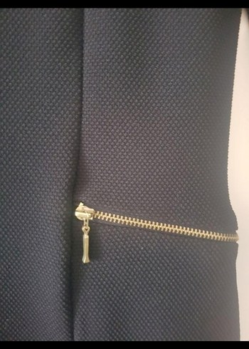 Siyah Uzun Kollu Klasik Ofis Elbisesi - Görsel 2