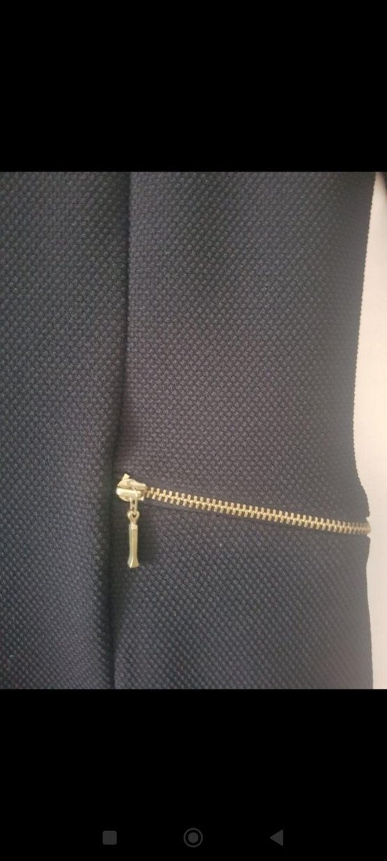 Siyah Uzun Kollu Klasik Ofis Elbisesi - Görsel 2