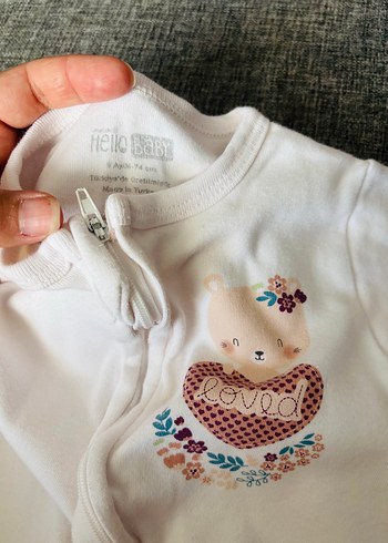 HelloBaby Kız Çocuk Uzun Kollu Pamuklu Tulum Pijama