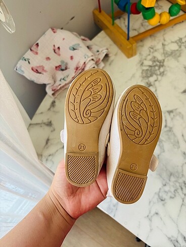 21 Beden Kız bebek çocuk ayakkabı simli