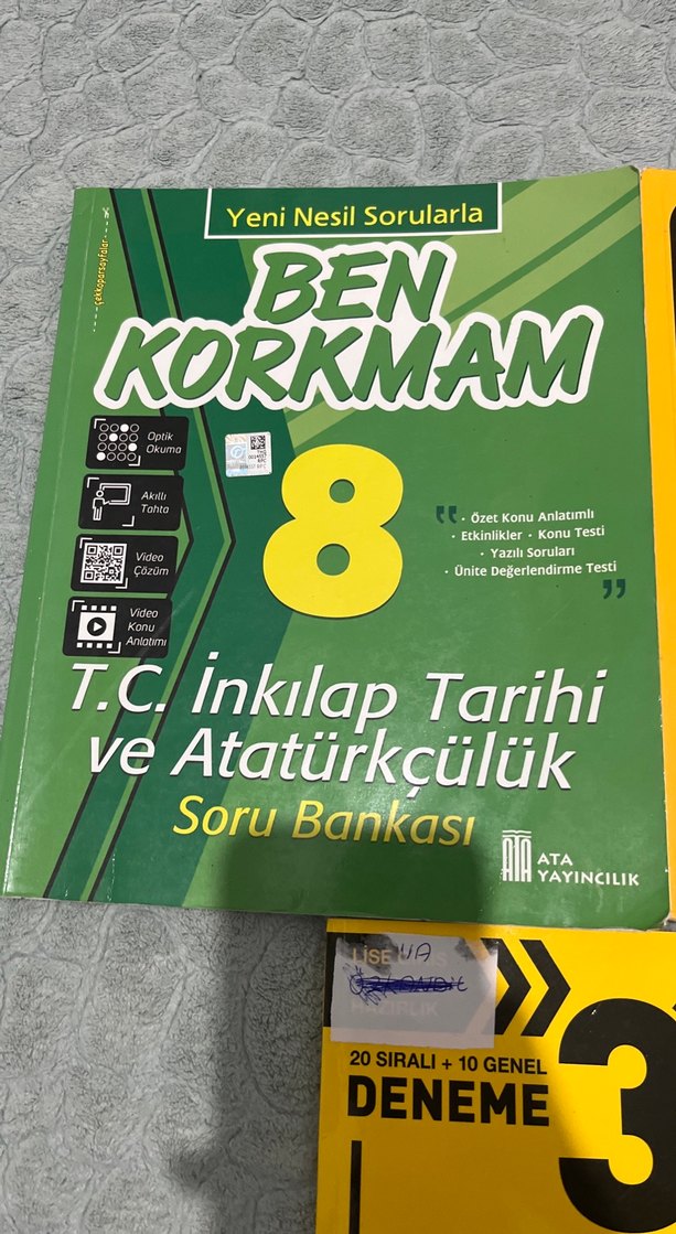 8. Sınıf T.C. İnkılap Tarihi Soru ve Deneme Kitapları - Görsel 4