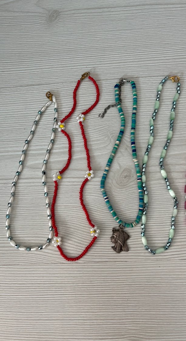 Uzun Çok Renkli Boncuklu Bohem Kolye - Görsel 2